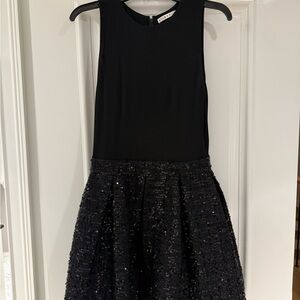 Alice + Olivia Black Sleeveless Mini Dress